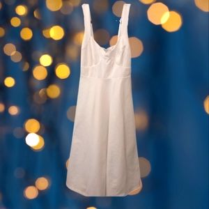 Lulu's White Classic Midi Dress